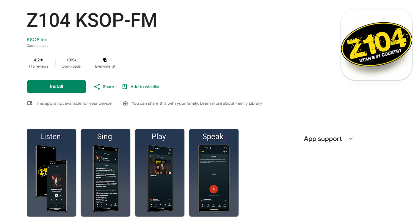 Z104 App for Android
