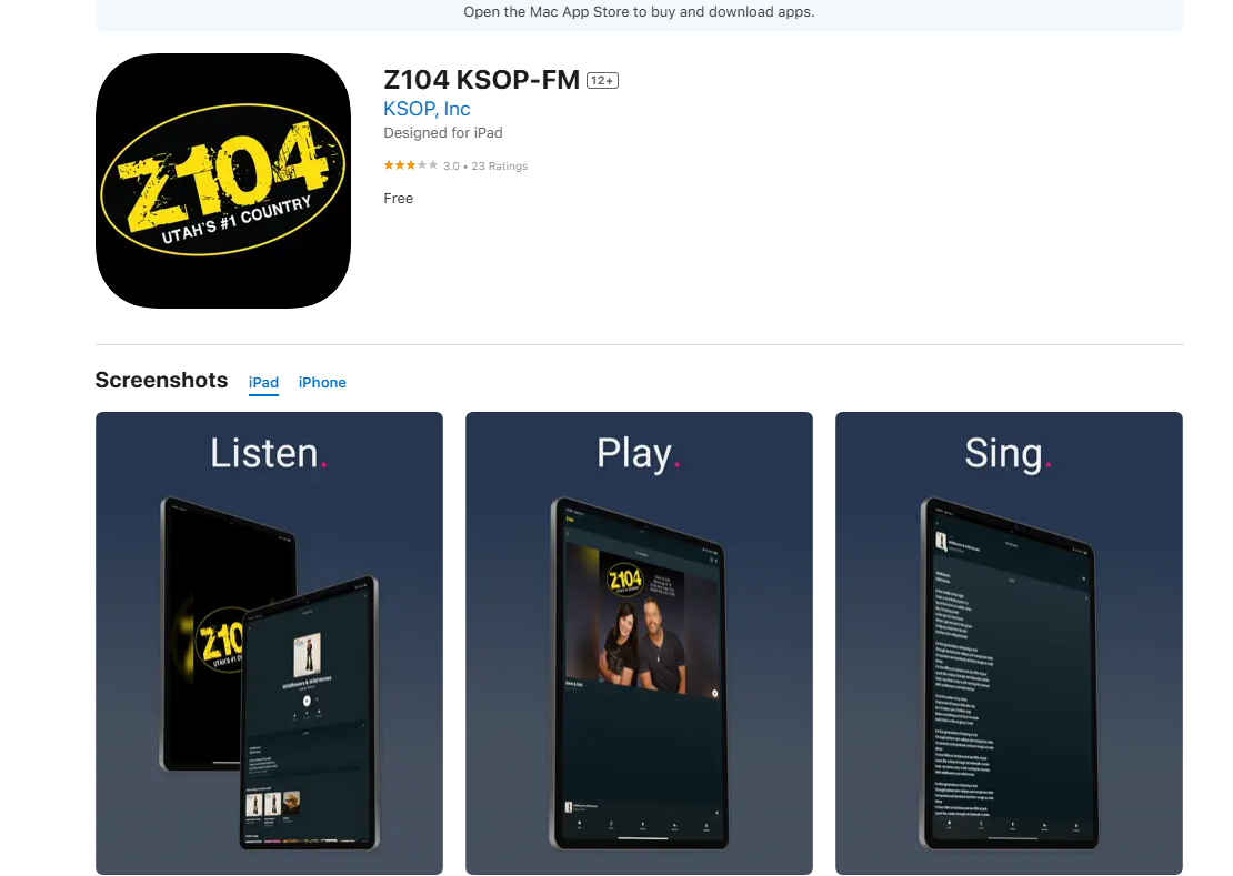 Z104 App for iOS