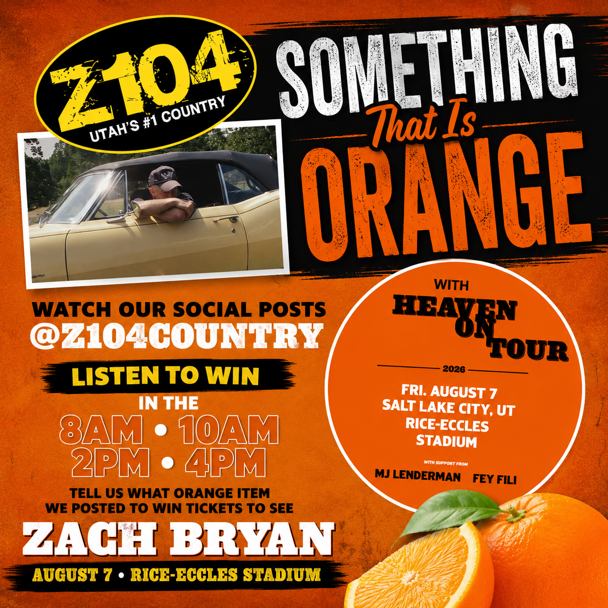 zach bryan something that is orange 1080x1080